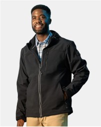 Nautica N17789 Men's Wavestorm Hooded Soft Shell Jacket – Men's 9 oz./yd², 94/6 polyester/spandex stretc | S–4XL