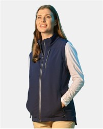 Nautica N17908 Women's Wavestorm Soft Shell Vest – Women's 9 oz./yd², 94/6 polyester/spandex stretc | XS–3XL
