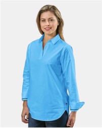 Nautica N17289 Women's Staysail Shirt – Women's 4 oz./yd², 98/2 cotton/elastane | XS–4XL