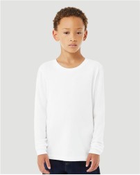 BELLA + CANVAS 3501YCVC Youth Heather CVC Long Sleeve Tee – 4.2 oz. 52/48 Airlume Cotton/Poly CVC Heather Youth Long-Sleeve Tee