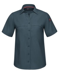 Red Kap TSW1 Women's Cooling Short Sleeve Work Shirt - 5.3 oz. 82/14/4 Poly/Cotton/Elastane Coolcore | XS-3XL