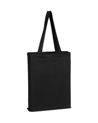 Q-Tees Q800GS Canvas Gusset Promotional Tote – 12 oz. Heavy Canvas with Bottom Gusset | 15