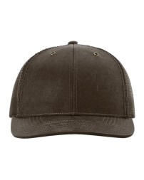 Richardson 112WF Fremont Trucker Cap - 60/33/4 Cotton/Polyester/PU Spandex Oil Cloth, Metal Eyelets | OSFM Snapback