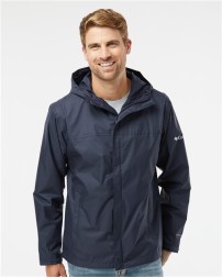 Columbia 212480 Mens Watertight II Rain Jacket - 100% Nylon Omni-Tech Waterproof/Breathable Fully Seam Sealed Packable Abrasion-Resistant Chin Guard | S-4X
