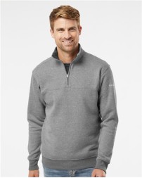 Columbia 212475 Mens Hart Mountain II Half-Zip Pullover - 60/40 Cotton/Polyester Sueded Fleece Body-Contouring Regular Fit Embroidered Logo | S-3X