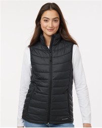 Columbia 212492 Womens Powder Lite Vest - 100% Polyester Omni-Heat Lining Recycled Thermarator Insulation Omni-Shield Active Fit Binding at Armholes | S-XXL