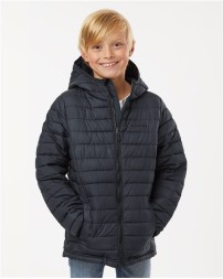 Columbia 209002 Youth Powder Lite II Hooded Jacket - 100% Polyester Omni-Heat Lining Thermarator Recycled Insulation Water-Resistant | XS-XL
