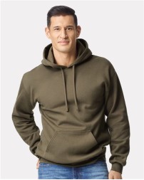 Gildan 19500 Unisex Hammer™ Maxweight Hooded Sweatshirt – 10.5 oz. 75/25 Cotton/Recycled Polyester | 100% Cotton Face | 2-Ply Self-Fabric Hood | Flat Drawcords | Front Pouch Pocket