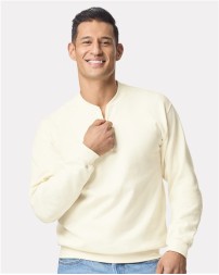 Gildan SF008 Unisex Softstyle® Midweight 1/4 Zip Sweatshirt | 100% Cotton Face | 1x1 Rib Spandex Varsity Collar | 18″ Decoration Zone | OEKO-TEX