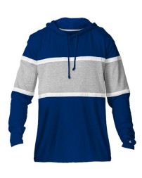 Badger 4981 Unisex United Hooded T-Shirt – 5 oz. 60/40 Ring-Spun Cotton/Polyester Hooded Inset Panel Tee | XS–4XL