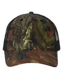 Valucap VC150M Licensed Camo Mesh Cap – Licensed Camo Twill Front with Breathable Mesh Back