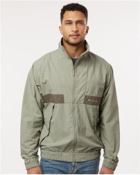 Columbia 212106 Mens Spire Valley Windbreaker Jacket - 100% Nylon Omni-Shade UPF 50 Omni-Shield Water Repellent Regular Fit Snap Pockets | S-XXL
