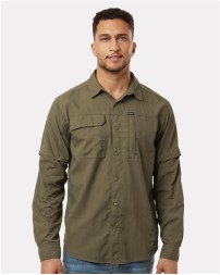 Columbia 212332 Mens Skien Valley Pocket Shirt - 100% Nylon Omni-Shade UPF 50 Omni-Wick Insect Shield Multi-Pocket | S-XXL