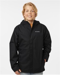 Columbia 211592 Youth Hikebound II Jacket - 100% Polyester Omni-Tech Waterproof/Breathable Critically Seam Sealed Youth Rain Jacket | XS-XL