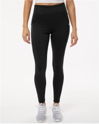Adidas A1010 Women's Performance Pocket Leggings – 7.4 oz. 85/15 Recycled Polyester/Elastane Slim Fit Full-Length Leggings | XS–2XL