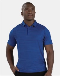 Augusta Sportswear 7001 Men's Pursuit Polo – 100% Polyester Tonal-Stripe Wicking Interlock Knit Polo | S–3XL