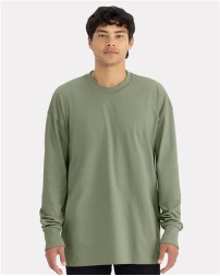 Next Level 7211 Unisex Heavyweight Long Sleeve T-Shirt – 6.8 oz. Combed Ring-Spun Cotton Oversized Long Sleeve Tee | XS–3XL