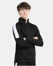 Holloway 223530 Crosstown Full-Zip Jacket – Men's 100% Polyester Double Knit Dry-Excel Warm-Up Jacket with Droptail Hem