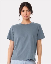 BELLA CANVAS 6110 Women's 6 oz. Heavyweight Tee – 6 oz. 100% Airlume Cotton Women's Boxy Heavyweight Tee | 20 Singles