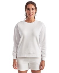 TriDri TD600 Women's Billie Side-Zip Crewneck Sweatshirt – 8 oz. 60/40 Cotton/Recycled Polyester | XS–2XL