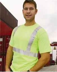 Bayside 3752 Unisex USA-Made 50/50 High Visibility T-Shirt – 50/50 Cotton/Poly Hi-Vis Tee | S–5XL