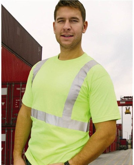 Bayside 3752 Unisex USA-Made 50/50 High Visibility T-Shirt – 50/50 Cotton/Poly Hi-Vis Tee | S–5XL