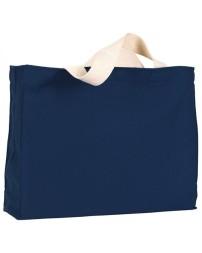 Bayside BA750 USA-Made Canvas Medium Gusset Tote Bag – 12 oz. 100% Cotton Canvas Tote with Side & Bottom Gusset | 14.5