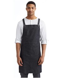 Artisan Collection by Reprime RP129 Cross Back Barista Bib Apron – 9.4 oz. Canvas or 8.1 oz. Denim | One Size