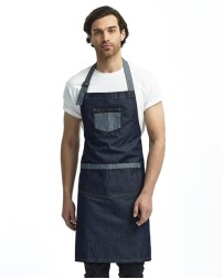 Artisan Collection by Reprime RP127 Domain Contrast Denim Bib Apron – 8 oz. 70/30 Cotton/Poly | One Size