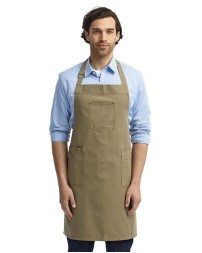 Artisan Collection by Reprime RP132 Chino Bib Apron – 6.9 oz. 100% Cotton Twill | One Size