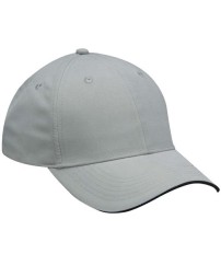 Adams Headwear PE102 Performer Cap – 6-Panel Structured Mid-Profile Moisture-Wicking Polyester Cap with Contrast Sandwich Visor | One Size