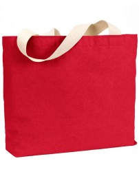 Bayside BS600 USA-Made Canvas Jumbo Tote Bag – 12 oz. 100% Cotton Canvas Oversized Tote with Bottom Gusset | 20