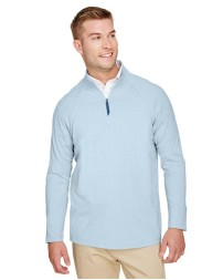 Devon & Jones DG480 Men's CrownLux Performance® Clubhouse Micro-Stripe Quarter-Zip – 8.7 oz. 86/14 Poly/Spandex | S–4XL