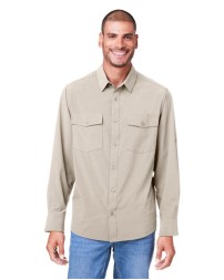 CORE365 CE510L Men's Ultra UVP® Long-Sleeve Marina Shirt – Convertible Sleeve, 88/12 Poly/Spandex | S–5XL