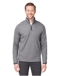 CORE365 CE73 Men's Venture Heathered Stripe Quarter-Zip Pullover – 8 oz. 100% Polyester | S–5XL