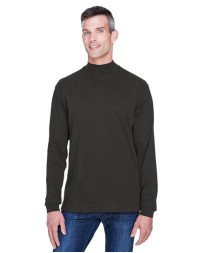 Devon & Jones D420 Unisex Sueded Cotton Jersey Mock Neck T-Shirt – 4.7 oz. 100% Tanguis Cotton | S–5XL