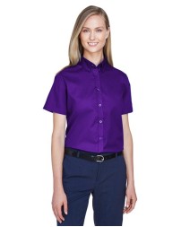 CORE365 78194 Women's Optimum Short-Sleeve Twill Shirt – 4.4 oz. 55/45 Cotton/Poly | XS–3XL