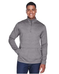 Devon & Jones DG798 Newbury Mélange Fleece Quarter-Zip Pullover – Men’s 6.5 oz. Polyester Bonded Fleece | S–4XL