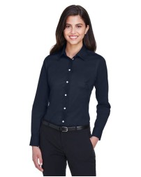 Devon & Jones DG530W Women's Crown Collection® Solid Stretch Twill Dress Shirt – 3.5 oz. 53/43/4 Cotton/Poly/Lycra | XS–3XL