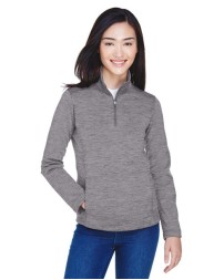 Devon & Jones DG798W Newbury Mélange Fleece Quarter-Zip Pullover – Women’s 6.5 oz. Polyester Bonded Fleece | XS–3XL