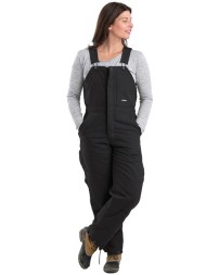 Berne Apparel WB515 Women's Softstone Duck Insulated Bib Overall – 10 oz. 100% Cotton Sanded Duck with Medium-Weight Insulation | Women's-Specific Fit | Full-Length Leg Zipper
