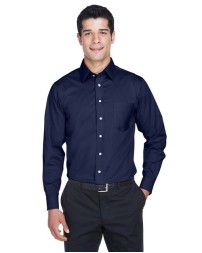 Devon & Jones DG530T Men's Tall Crown Collection® Solid Stretch Twill Dress Shirt – 3.5 oz. 53/43/4 Cotton/Poly/Lycra | LT–3XLT