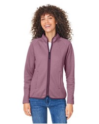 CORE365 CE72W Women's Venture Heathered Stripe Full-Zip Jacket – 8 oz. 100% Polyester | XS–3XL