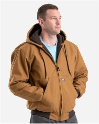 Berne Apparel HJ51T Men's Tall Heritage Hooded Jacket – 10 oz. Heavy-Duty Cotton Duck with Heavyweight Quilted Liner | Tall Sizing | LEED-Certified Factory