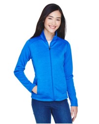 Devon & Jones DG796W Newbury Colorblock Mélange Fleece Full-Zip Jacket – Women’s 6.5 oz. Polyester Bonded Fleece | XS–3XL