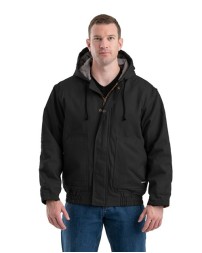 Berne Apparel FRHJ01 Men's Flame-Resistant Hooded Jacket – 10 oz. 88/12 Cotton/Nylon FR Duck Shell | ASTM F1506, NFPA 70E, NFPA 2112, OSHA 1910.269 Certified | S–4XL