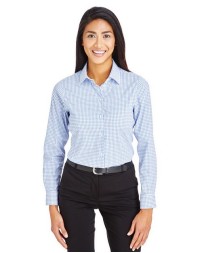 Devon & Jones DG540W CrownLux Performance® Micro Windowpane Woven Dress Shirt – Women’s 3 oz. Nylon Stretch Shirt | XS–3XL