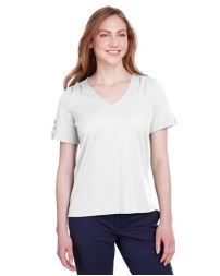 Devon & Jones DG20WB Women's CrownLux Performance® Plaited Rolled-Sleeve Shirt – 5.1 oz. 61% Poly/39% Cotton | XS–3XL