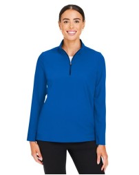 Devon & Jones DG410W Women's CrownLux Performance® Windsor Welded Quarter-Zip Pullover – 5 oz. 75/25 Nylon/Spandex | XS–3XL