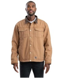 Berne Apparel J58 Men's Vintage Washed Sherpa-Lined Work Jacket – 12 oz. 100% Cotton Sanded Duck with Heavyweight Polyester Sherpa Body | Vintage Wash | Corduroy Collar